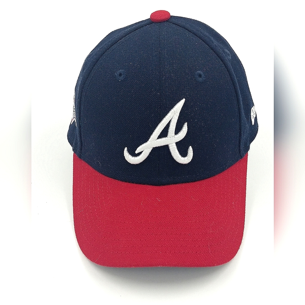 Atlanta Braves New Era Youth Blue, Red Peak 9Forty Hat MLB Cap, POSTSEASON 2019